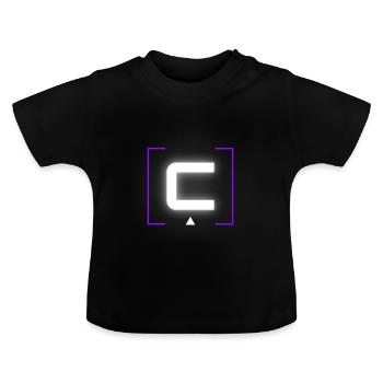 Letter "C" - Baby Organic T-Shirt with Round Neck - black - Front