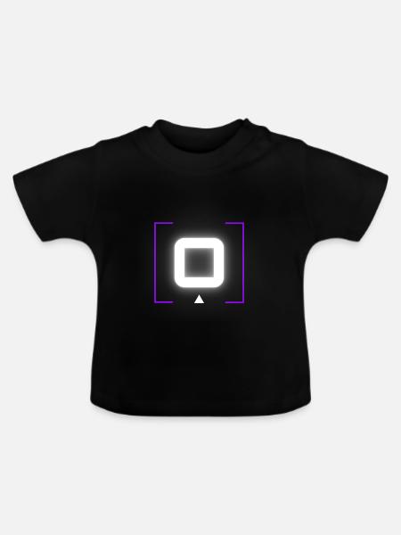 Buchstabe "O" - Baby Bio-T-Shirt mit Rundhals - Schwarz
