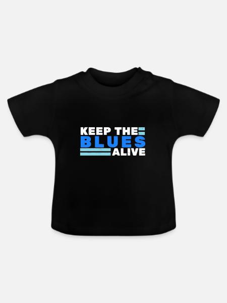Blues - Baby Bio-T-Shirt mit Rundhals - Schwarz