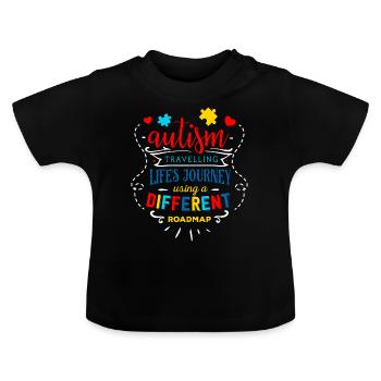 Autismus Geschenk Asperger Eltern Awareness ADHS - Baby Bio-T-Shirt mit Rundhals - Schwarz - Vorne