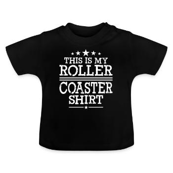 C'est ma chemise de montagnes russes - T-shirt bio col rond Bébé - noir - Devant