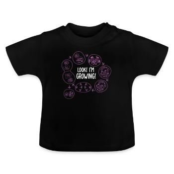 Biologie Biologe Lehrer Student Bakterie Geschenk - Baby Bio-T-Shirt mit Rundhals - Schwarz - Vorne