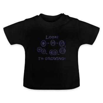 Biology biologist teacher student bacterium gift - Baby Organic T-Shirt with Round Neck - black - Front