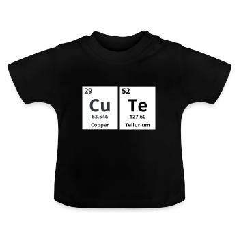 Mignon - T-shirt bio col rond Bébé - noir - Devant