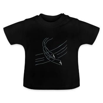 Planeur pilote de planeur - T-shirt bio col rond Bébé - noir - Devant
