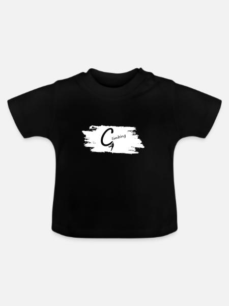 Climbing - Baby Bio-T-Shirt mit Rundhals - Schwarz