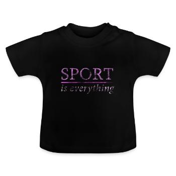 sportif - T-shirt bio col rond Bébé - noir - Devant