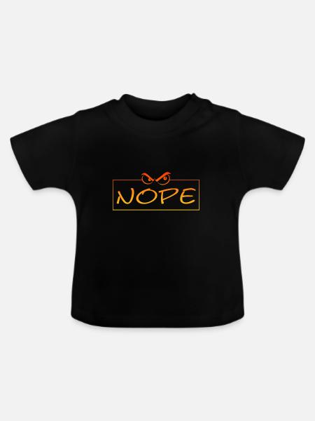 Nope NOPE - Baby Bio-T-Shirt mit Rundhals - Schwarz