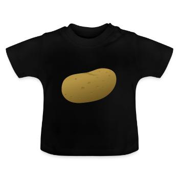 potato - Baby Organic T-Shirt with Round Neck - black - Front
