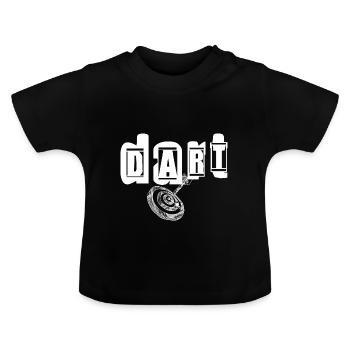jeu de fléchettes - T-shirt bio col rond Bébé - noir - Devant