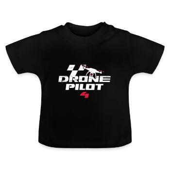 Drone Pilot 4 - T-shirt bio col rond Bébé - noir - Devant