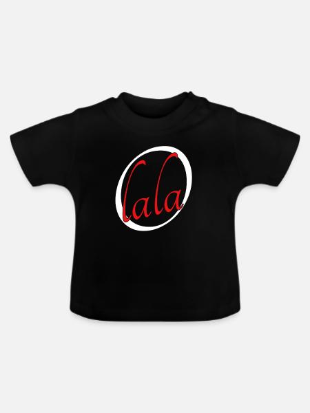 Oh lala - Baby Bio-T-Shirt mit Rundhals - Schwarz