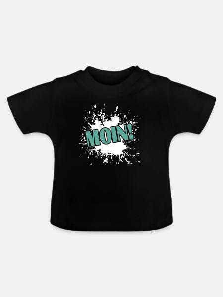Moin - Baby Bio-T-Shirt mit Rundhals - Schwarz