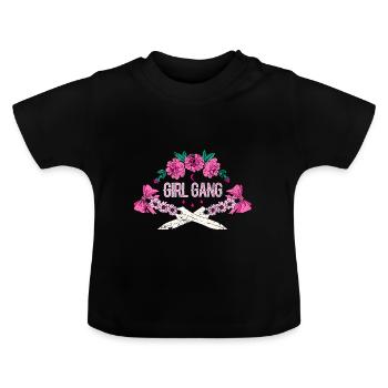 Fille Gang Hen Partie JGA Cadeau - T-shirt bio col rond Bébé - noir - Devant