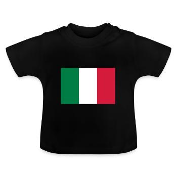 Italie - T-shirt bio col rond Bébé - noir - Devant