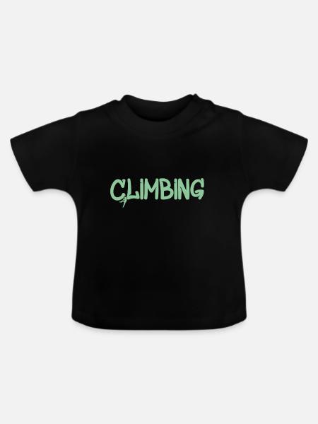 Klettern Bouldern - Baby Bio-T-Shirt mit Rundhals - Schwarz