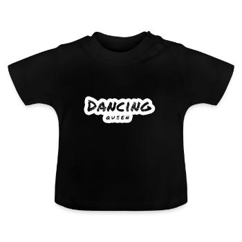 Dancing Queen - Baby Bio-T-Shirt mit Rundhals - Schwarz - Vorne