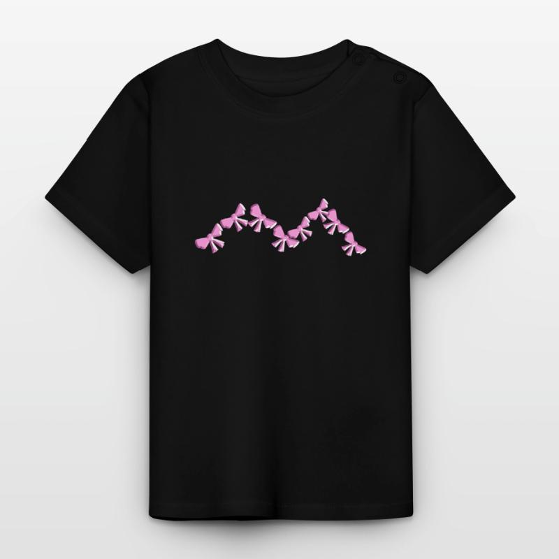 loop symbol fly angular pink Baby Organic T-Shirt with Round Neck
