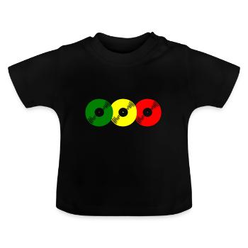 Reggae records - T-shirt bio col rond Bébé - noir - Devant