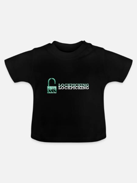Lockpicking Lockpicking lockpicking - Baby Bio-T-Shirt mit Rundhals - Schwarz