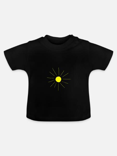 SOLEIL Prêt à partir - T-shirt bio col rond Bébé - noir