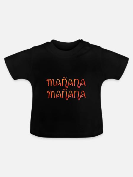 Mañana Mañana - Baby Bio-T-Shirt mit Rundhals - Schwarz