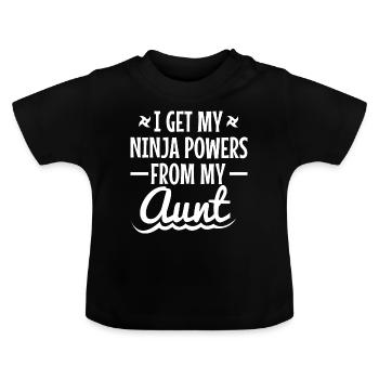 Baby Baby Faster Moster Birth Birthday Gift - Baby Organic T-Shirt with Round Neck - black - Front