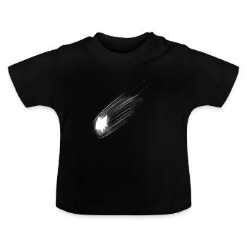 astronomy shooting star - Baby Organic T-Shirt with Round Neck - black - Front