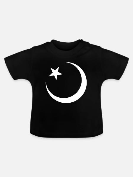 Islam Symbol Design - Baby Bio-T-Shirt mit Rundhals - Schwarz