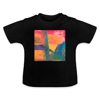 Inspiration peinture - T-shirt bio col rond Bébé - noir - Devant
