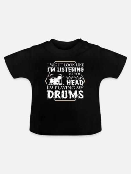 Drummer - Baby Bio-T-Shirt mit Rundhals - Schwarz