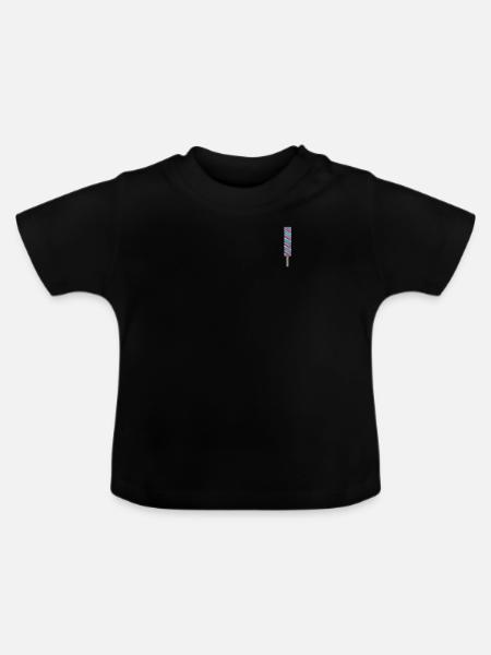 Popsicles - Baby Organic T-Shirt with Round Neck - black