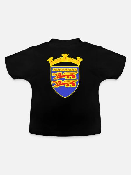 NORMANDY LION - Baby Bio-T-Shirt mit Rundhals - Schwarz