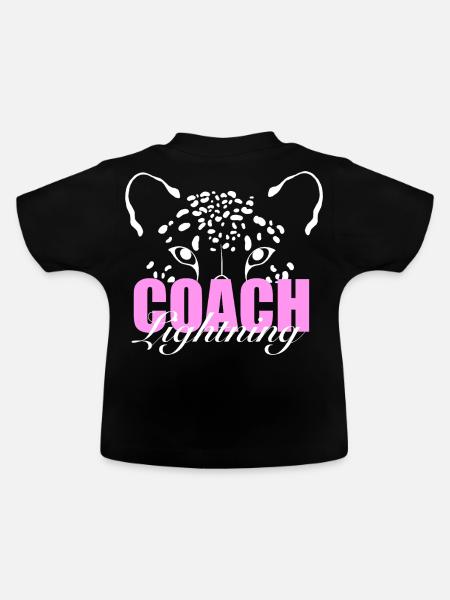 Lightning Coaches T-Shirt - Baby Bio-T-Shirt mit Rundhals - Schwarz