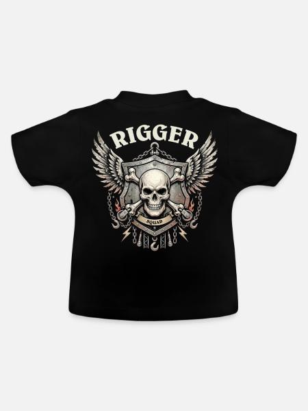 RIGGER-TRUPP - Baby Bio-T-Shirt mit Rundhals - Schwarz
