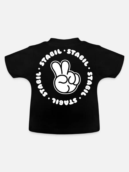 STABIL - PEACE - Baby Bio-T-Shirt mit Rundhals - Schwarz