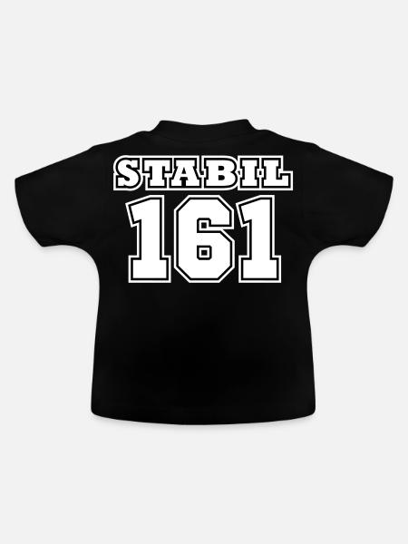 STABIL 161 - FOOTBALL - Baby Bio-T-Shirt mit Rundhals - Schwarz