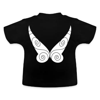 Wings of Fairy - Baby Organic T-Shirt with Round Neck - black - Back