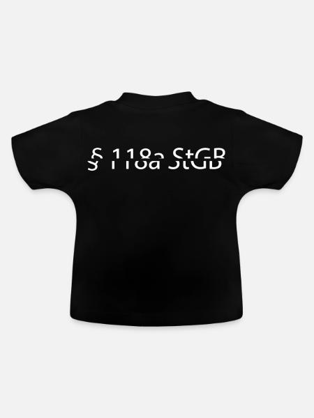 §118a StGB - Baby Bio-T-Shirt mit Rundhals - Schwarz