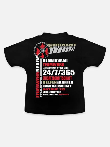 Überzeugendes Ehrenamt - Baby Bio-T-Shirt mit Rundhals - Schwarz
