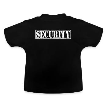 Videur de sécurité - T-shirt bio col rond Bébé - noir - Dos