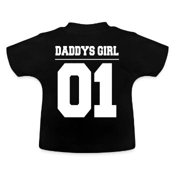 Papa fille 01 - T-shirt bio col rond Bébé - noir - Dos