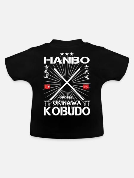 Hanbo Okinawa Kobudo Design - Baby Bio-T-Shirt mit Rundhals - Schwarz