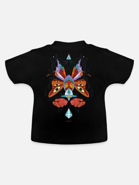 beauty-fly - Baby Bio-T-Shirt mit Rundhals - Schwarz