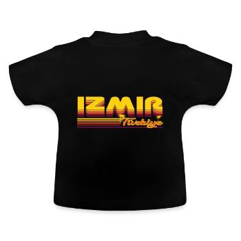Izmir, sommerliches Design der türkischen Stadt - Baby Bio-T-Shirt mit Rundhals - Schwarz - Hinten