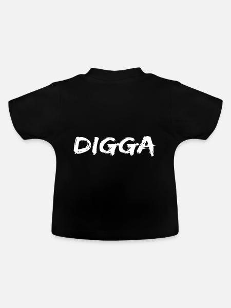 Digga Desgin - Baby Bio-T-Shirt mit Rundhals - Schwarz