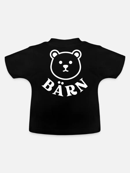 Bärn Bär Schweiz - Baby Bio-T-Shirt mit Rundhals - Schwarz