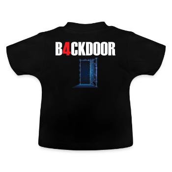Backdoor - Baby Organic T-Shirt with Round Neck - black - Back