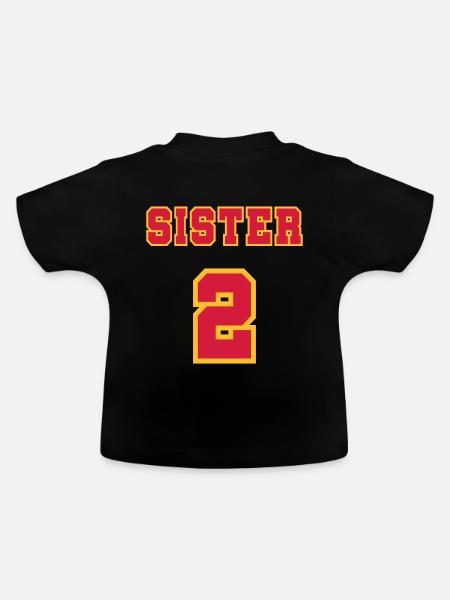 Sister 2 - Baby Bio-T-Shirt mit Rundhals - Schwarz