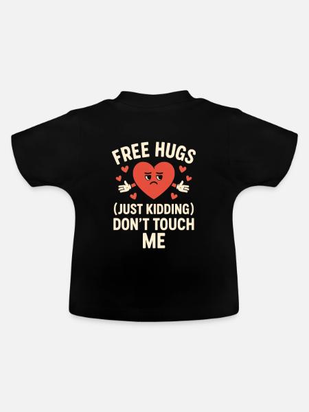 Anti-Valentins-Stimmung - Baby Bio-T-Shirt mit Rundhals - Schwarz